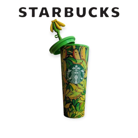 Starbucks FarmRio Banana Tumbler 24oz - Green/Yellow Design - Picture 1 of 6